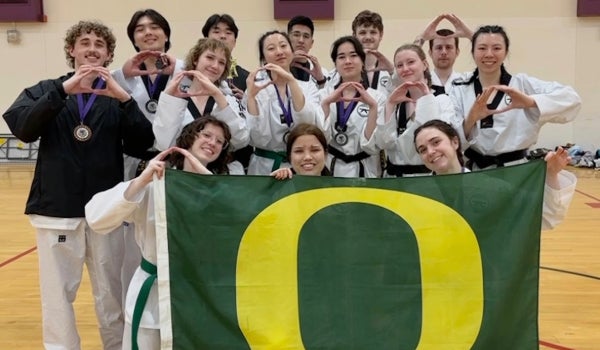 Team photo for UO Taekwondo Club